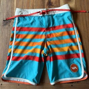Boys RVCA Performance Stretch Swim Trunks